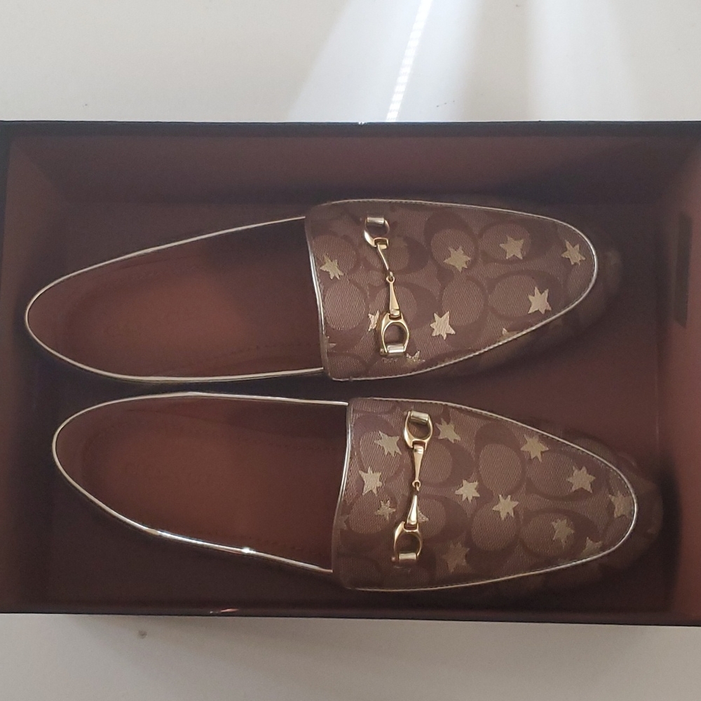 Coach-Haley Sig PVC Loafer-Style No FG3143 232368 - Color:Khaki/Gold - Size 11 B - Picture 11 of 13